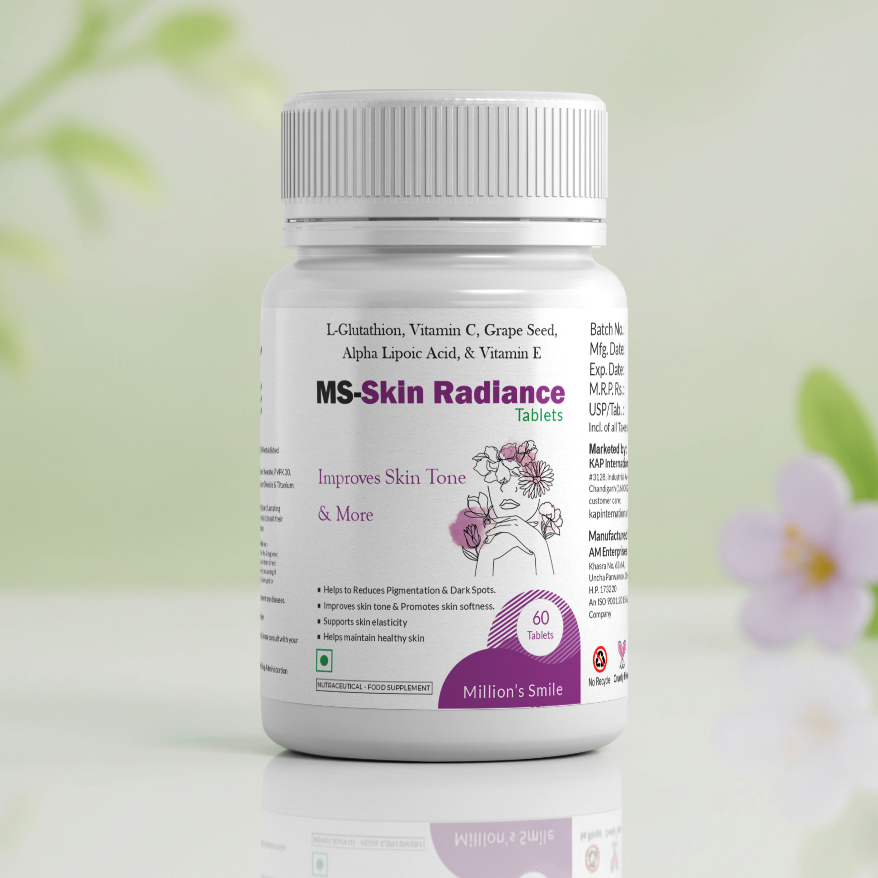 MS-Skin Radiance Tablets – 60 Tablets – Million's Smile