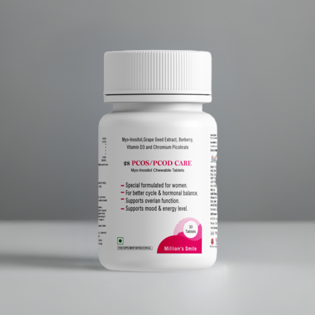 MS - 28 PCOS/PCOD Care Chewable Tablets - 30Tabs.