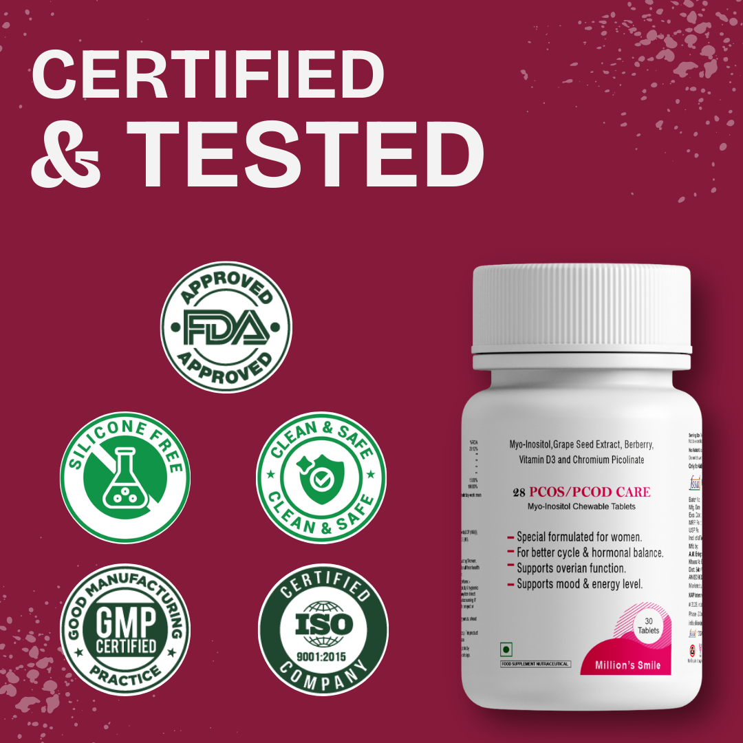 MS - 28 PCOS/PCOD Care Chewable Tablets - 30Tabs.