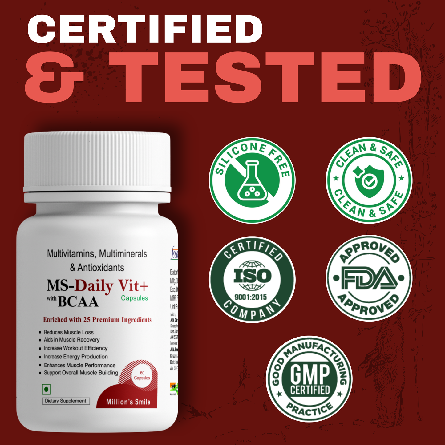 MS-Daily Vit+ with BCAA Capsules - 30caps.