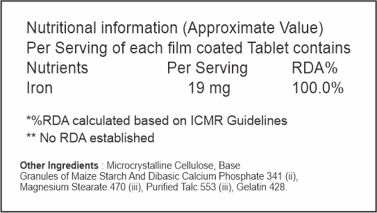 MS-Iron 12 Tablets - 60tabs.