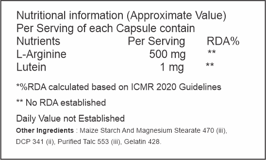 MS - L-Arginine Capsules - 60Caps.