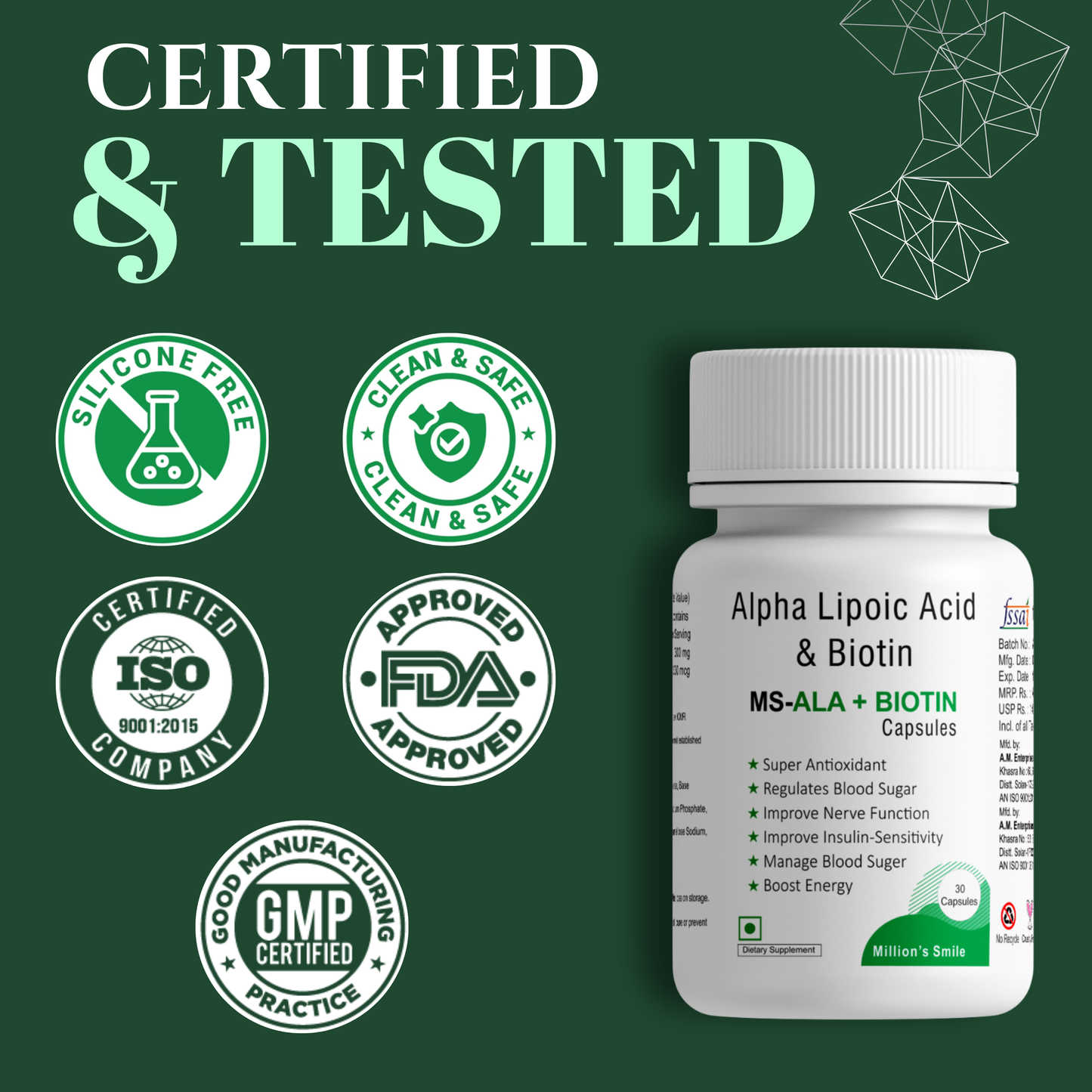 MS-ALA + Biotin Capsules - 30caps.