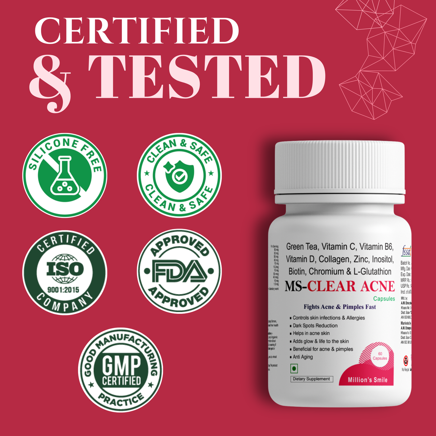 MS-Clear Acne Capsules - 30caps.