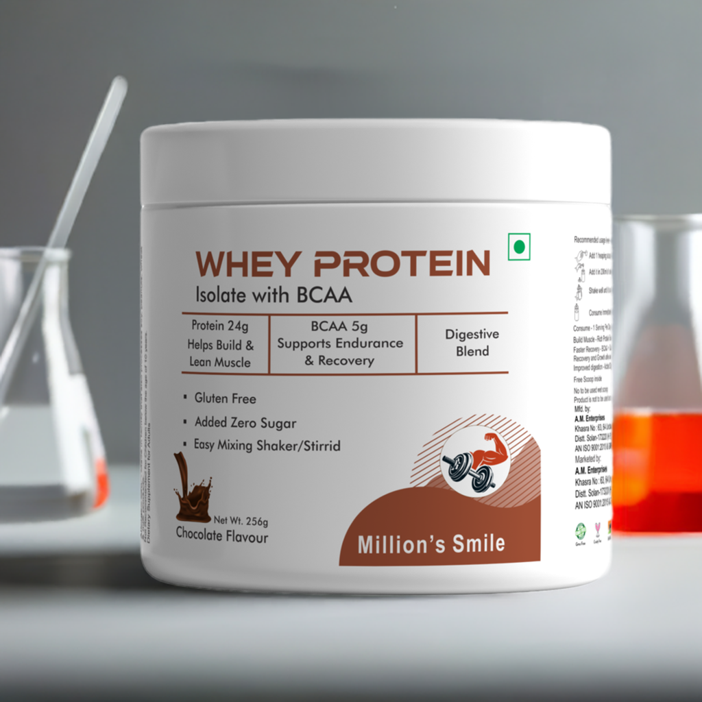 MS-Whey Protein Isolate With BCAA Chocolate Flavoured - 256g