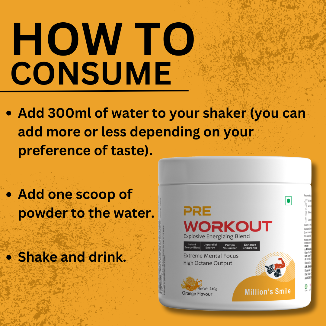 MS-Pre Workout Orange Flavoured - 240g