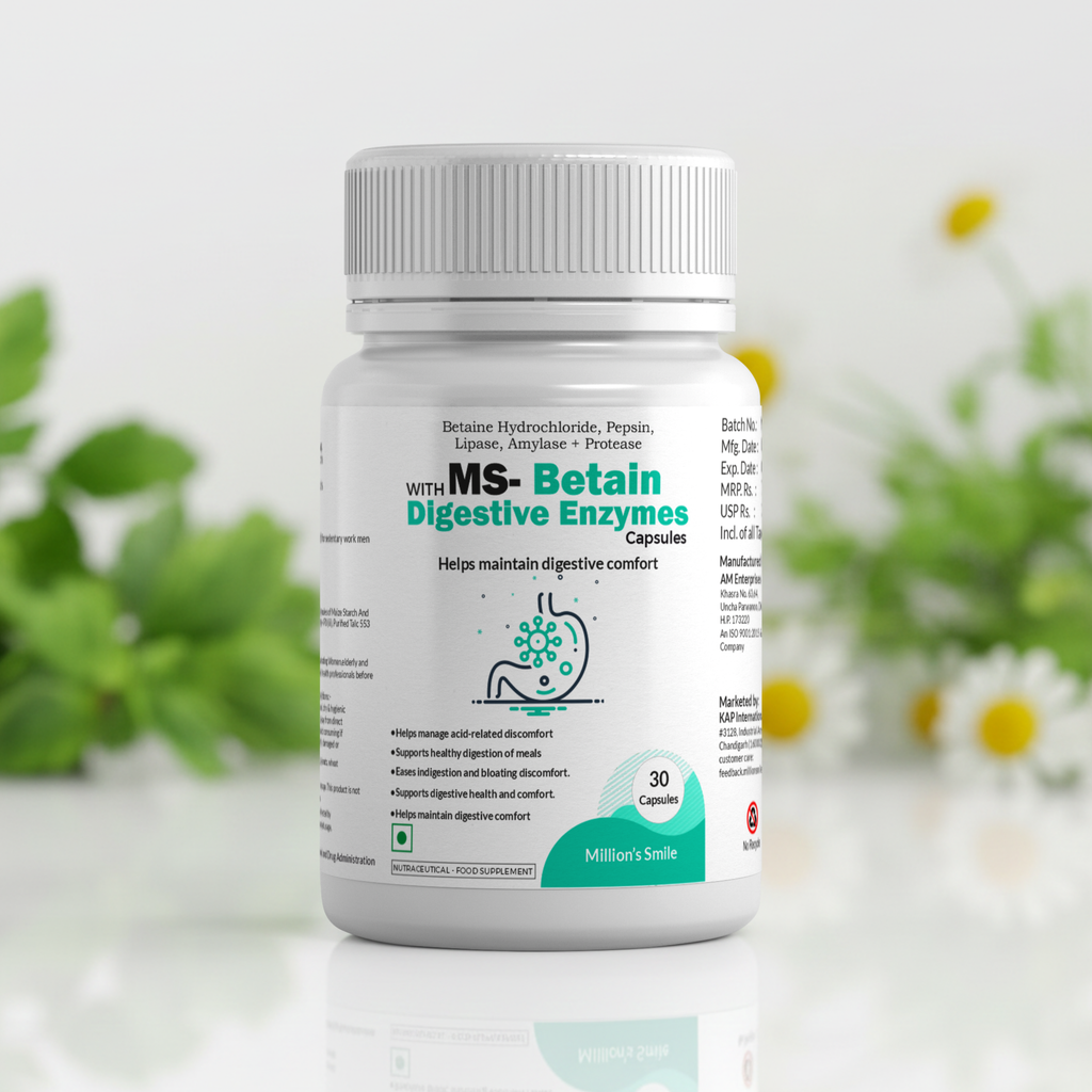 MS-Betain With Digestive Enzymes Capsules – 30 Capsules