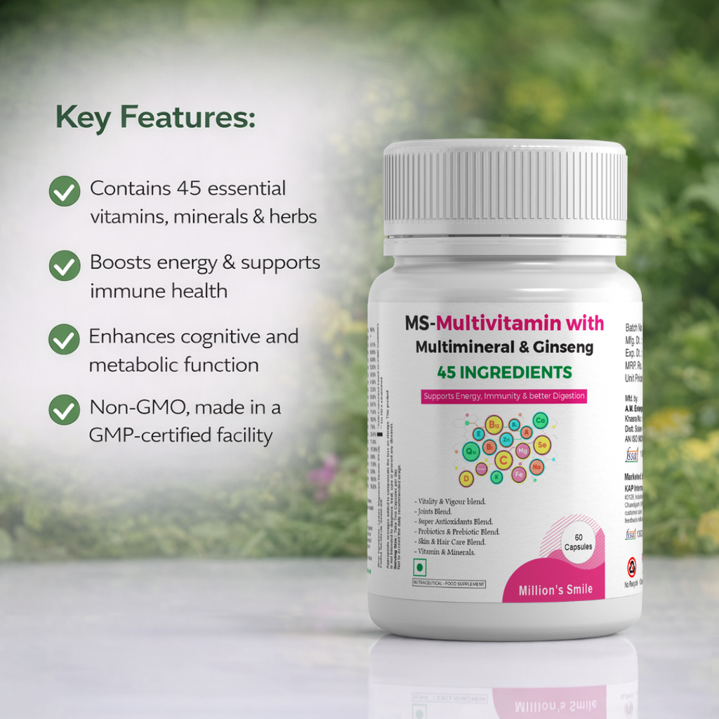 MS-Multivitamin with Multimineral & Ginseng Capsules – 60 Capsules