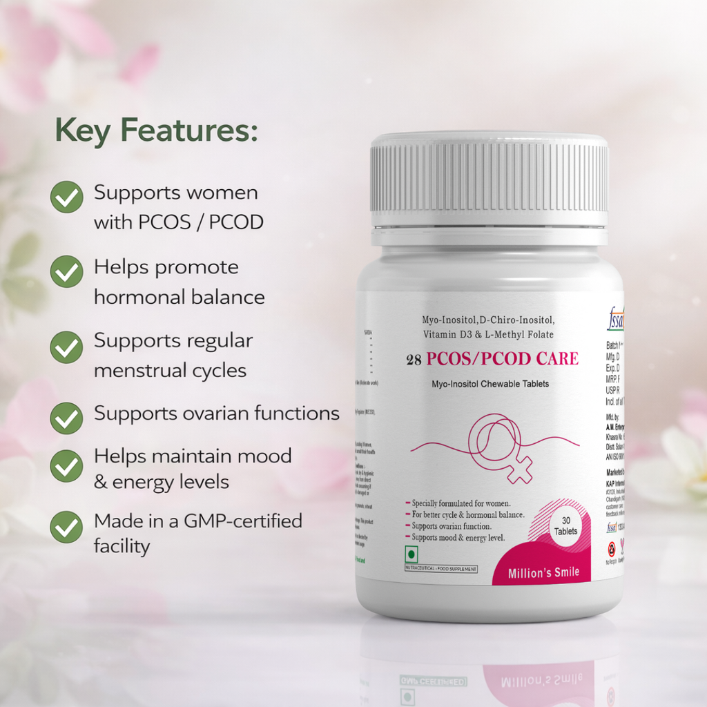 MS-PCOS / PCOD Care Myo-Inositol Chewable Tablets – 30 Tablets