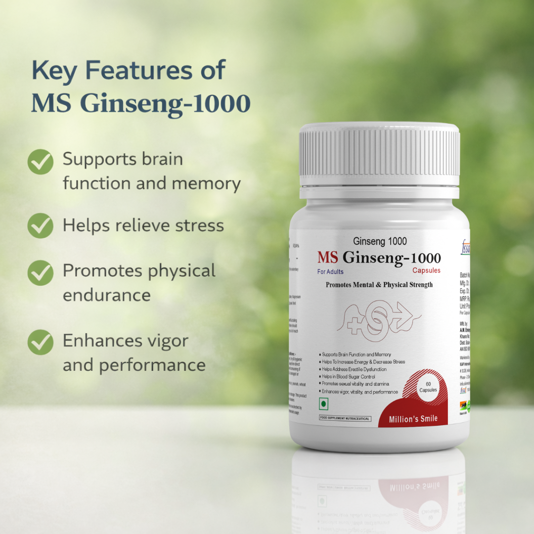MS - Ginseng 1000 Capsules – 60 Capsules