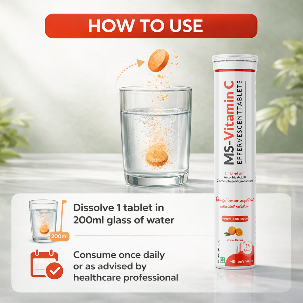 MS-Vitamin C Effervescent Tablets (15 Tablets)
