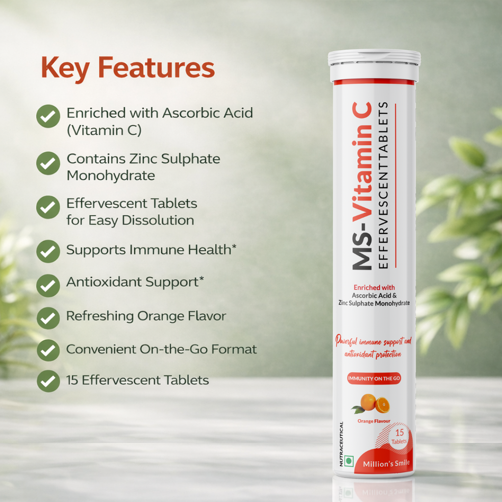 MS-Vitamin C Effervescent Tablets (15 Tablets)