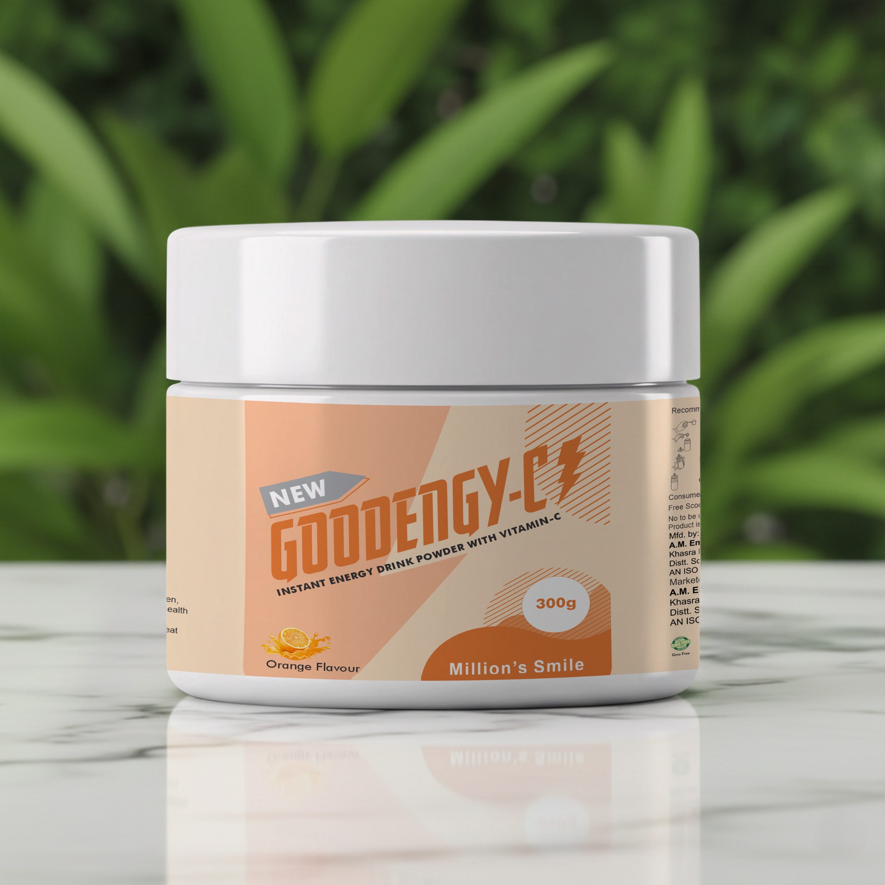 MS - Goodengy-C Instant Energy Drink Powder with Vitamin C – Orange Flavour (300 g)