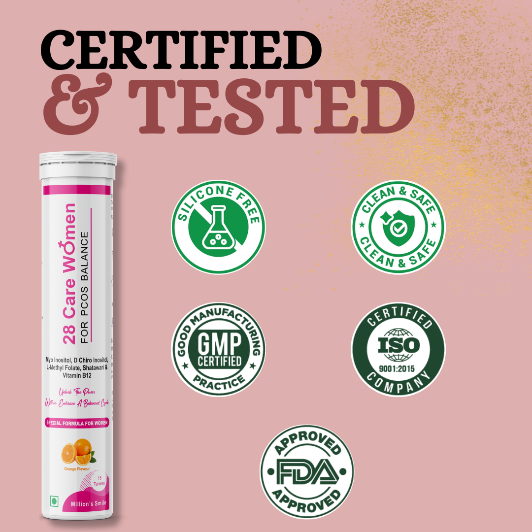 MS-28 Care Women Effervescent Tablets for PCOS Balance - 15tabs.