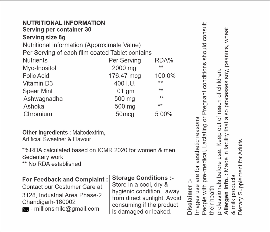 MS-28 Care Women For PCOS Balance Powder Orange Flavoured - 240g
