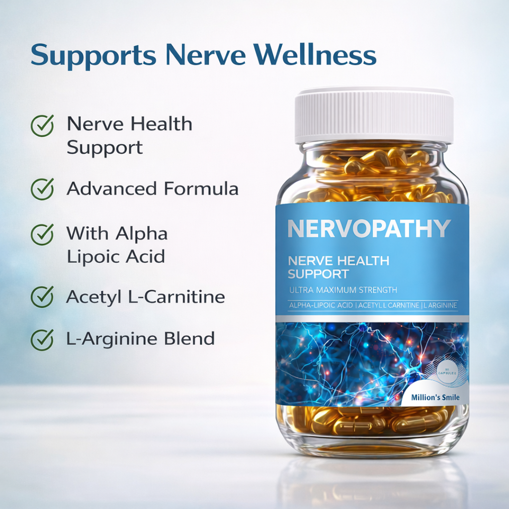 MS - Nervopathy Capsules | 60 Capsules | Nerve Health Capsules India | Alpha Lipoic Acid & ALC