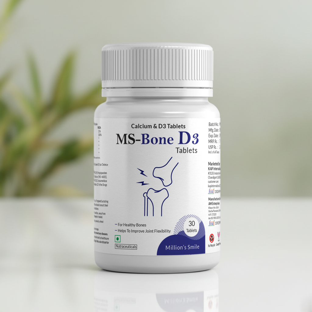 MS-Bone D3 Tablets (Calcium & Vitamin D3) – 30 Tablets