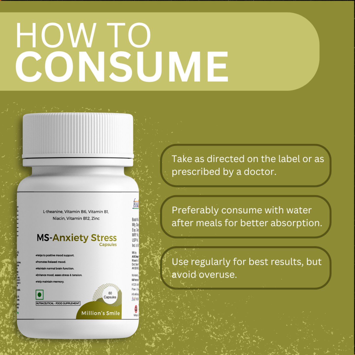 MS - Anxiety Stress Capsules - 60Caps.