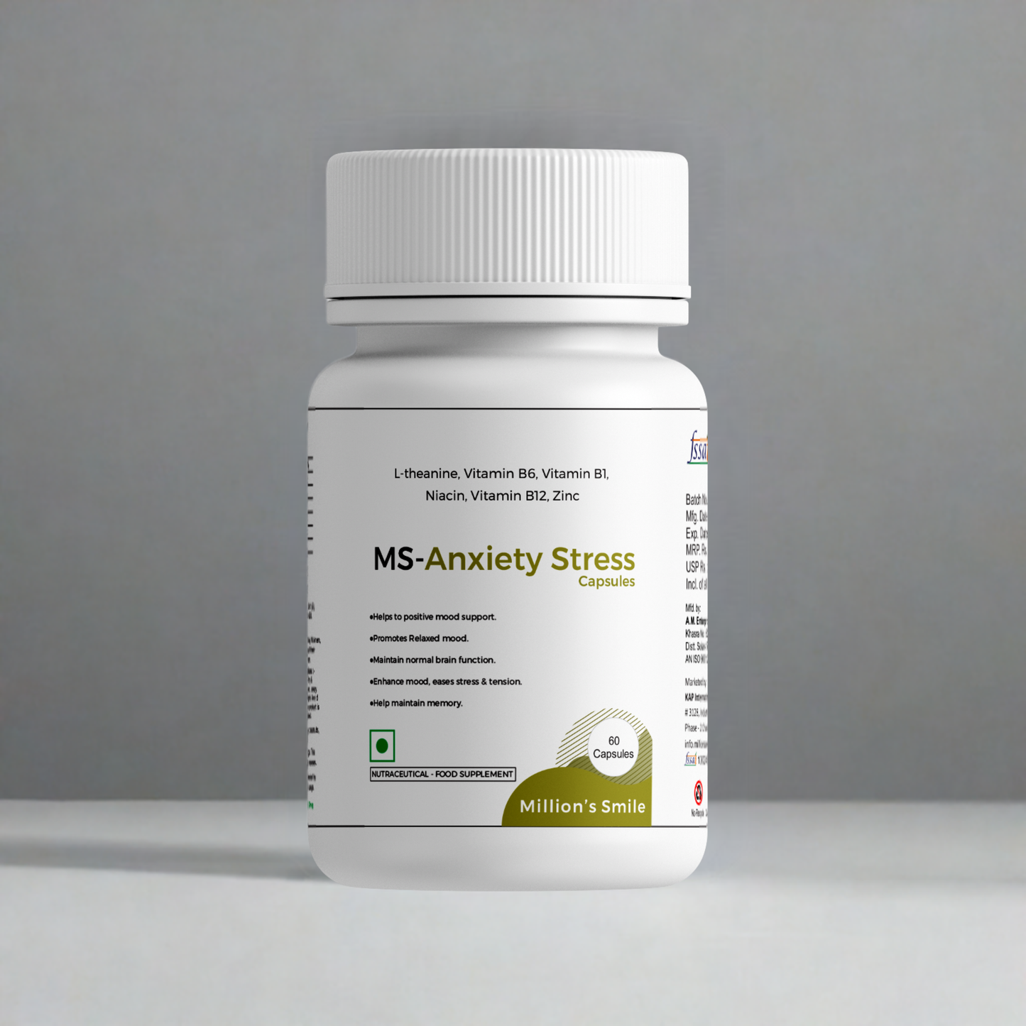 MS - Anxiety Stress Capsules - 60Caps.