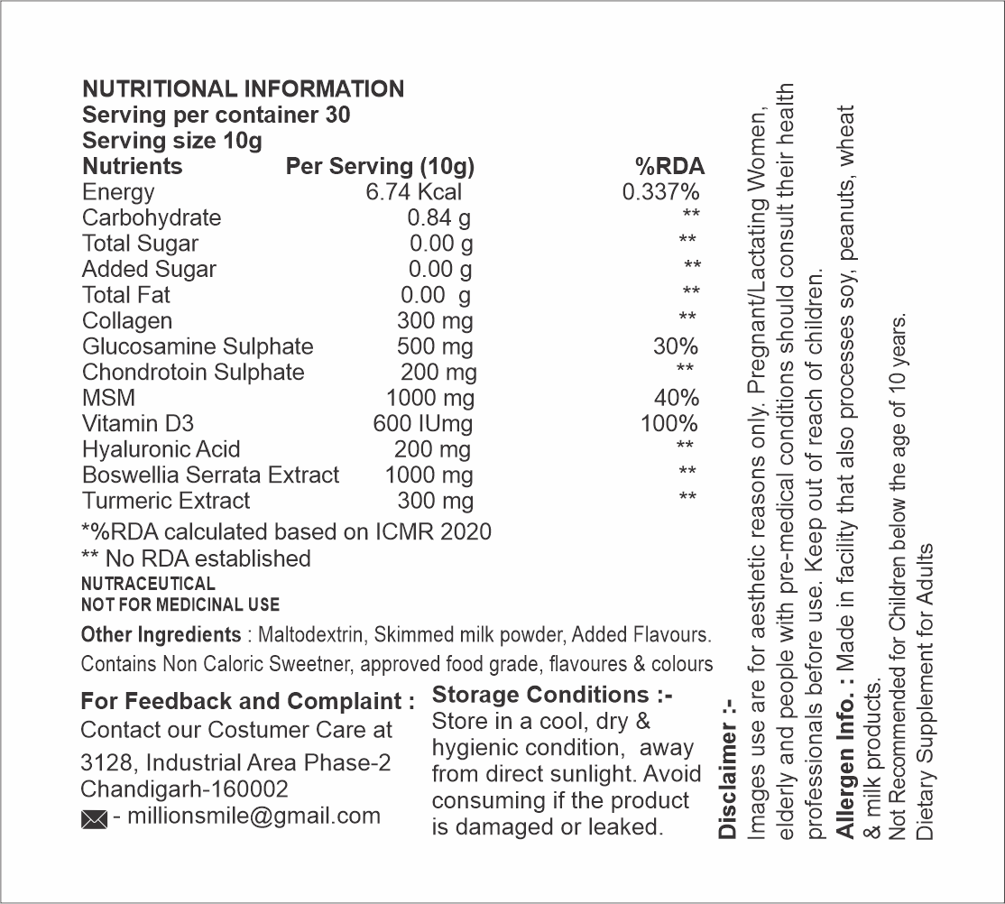MS - Pain Comfort Powder - 30 Servings
