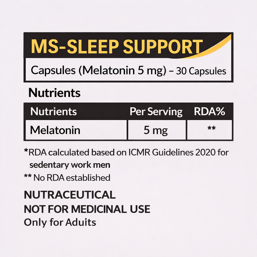 Sleep Support Capsules Nutritional Details 