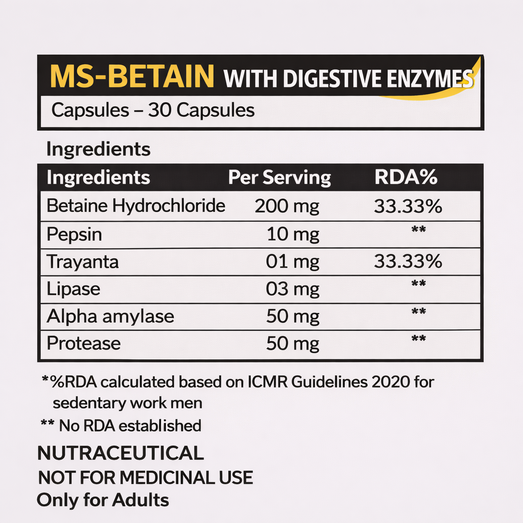 Bettain With Digestive enzymes 
