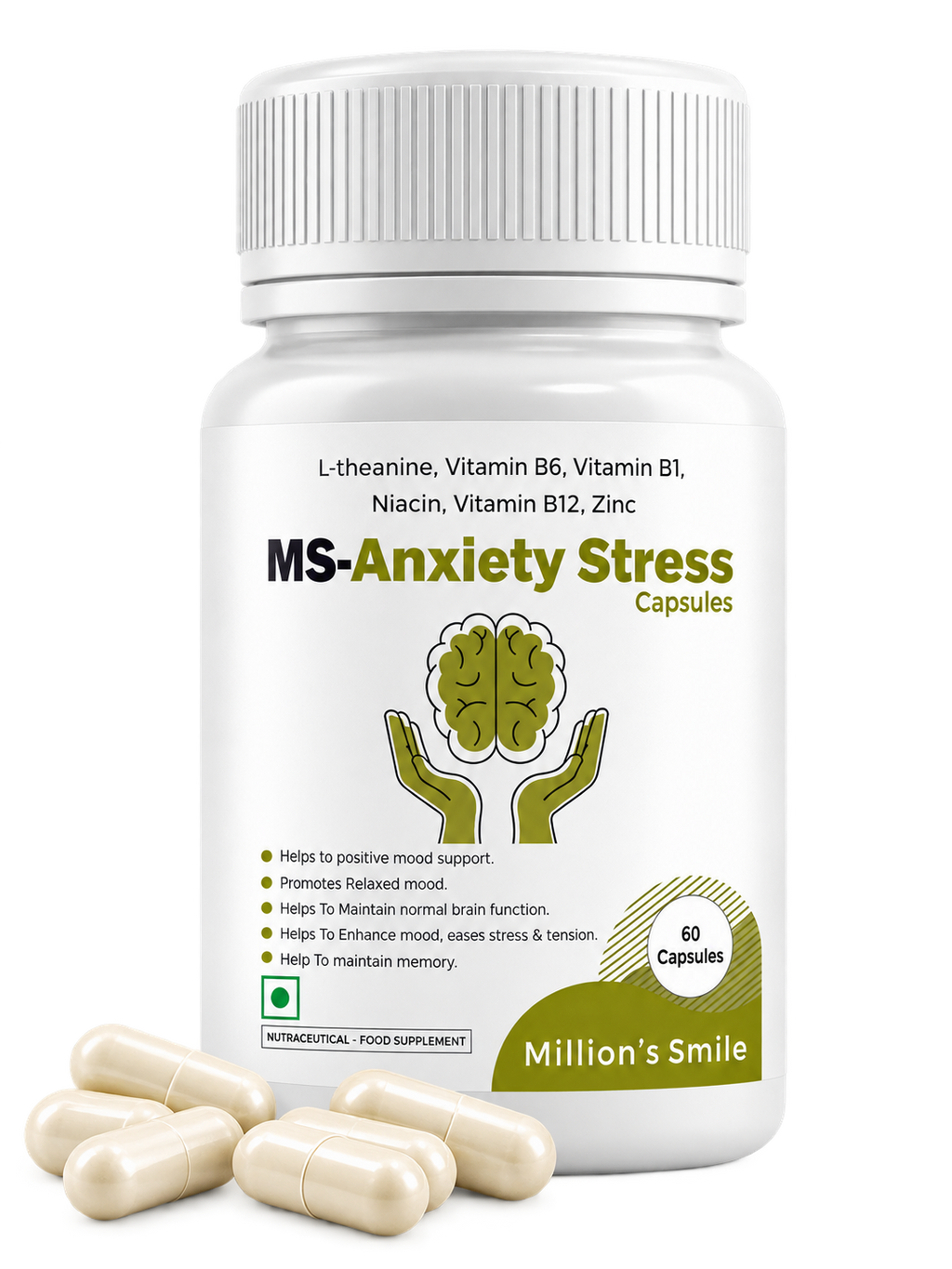 MS-Anxiety Stress Capsules – 60 Capsules