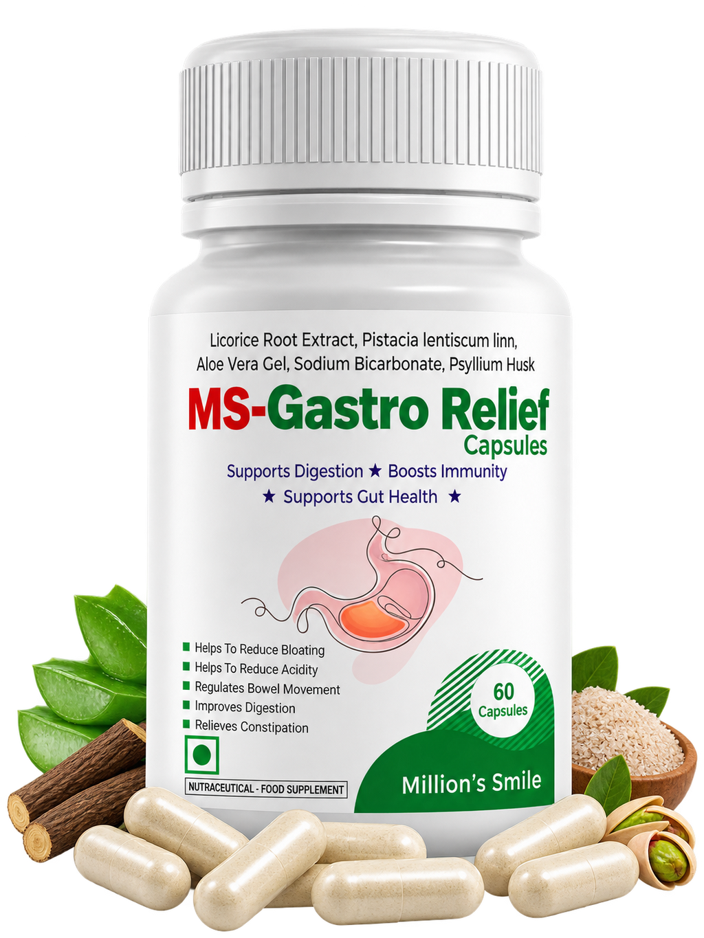 MS-Gastro Relief Capsules – 60 Capsules