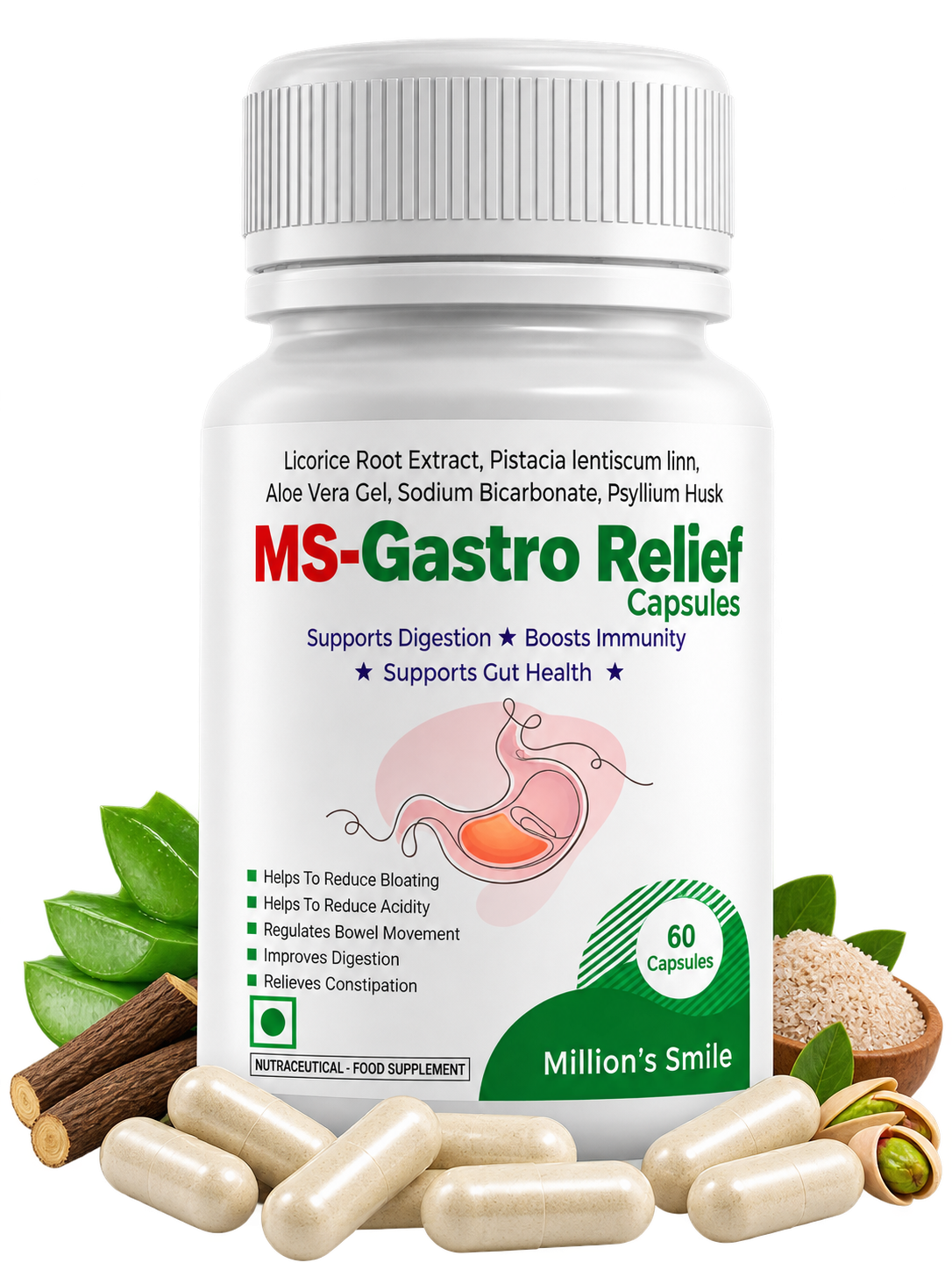 MS-Gastro Relief Capsules – 60 Capsules
