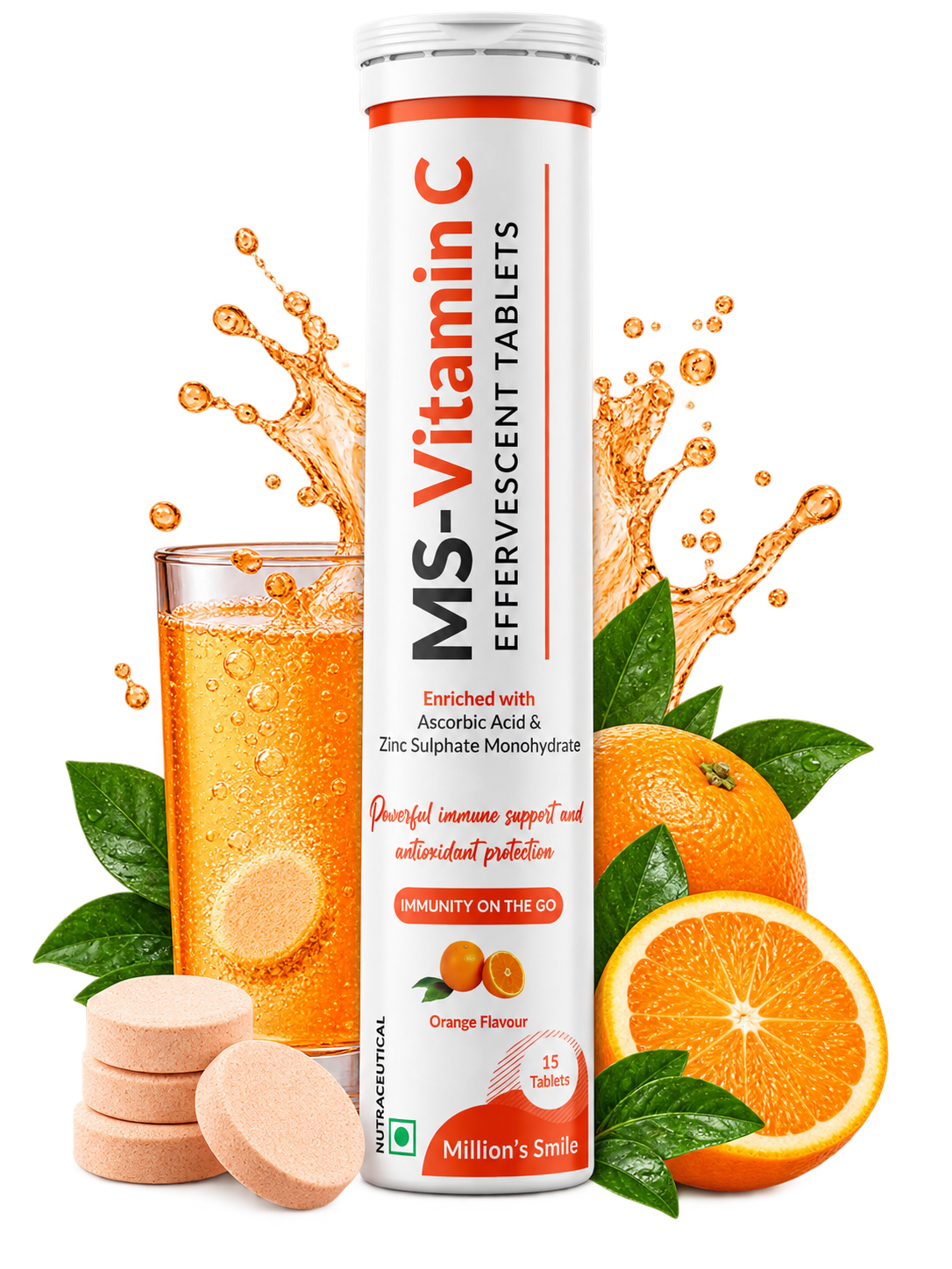MS-Vitamin C Effervescent Tablets (15 Tablets)