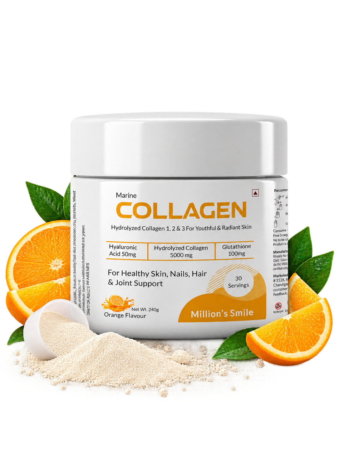 MS - Marine Collagen Powder (Orange Flavour) – 30 Servings