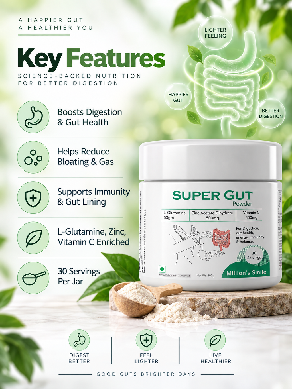 MS - Super Gut Powder – 30 Servings