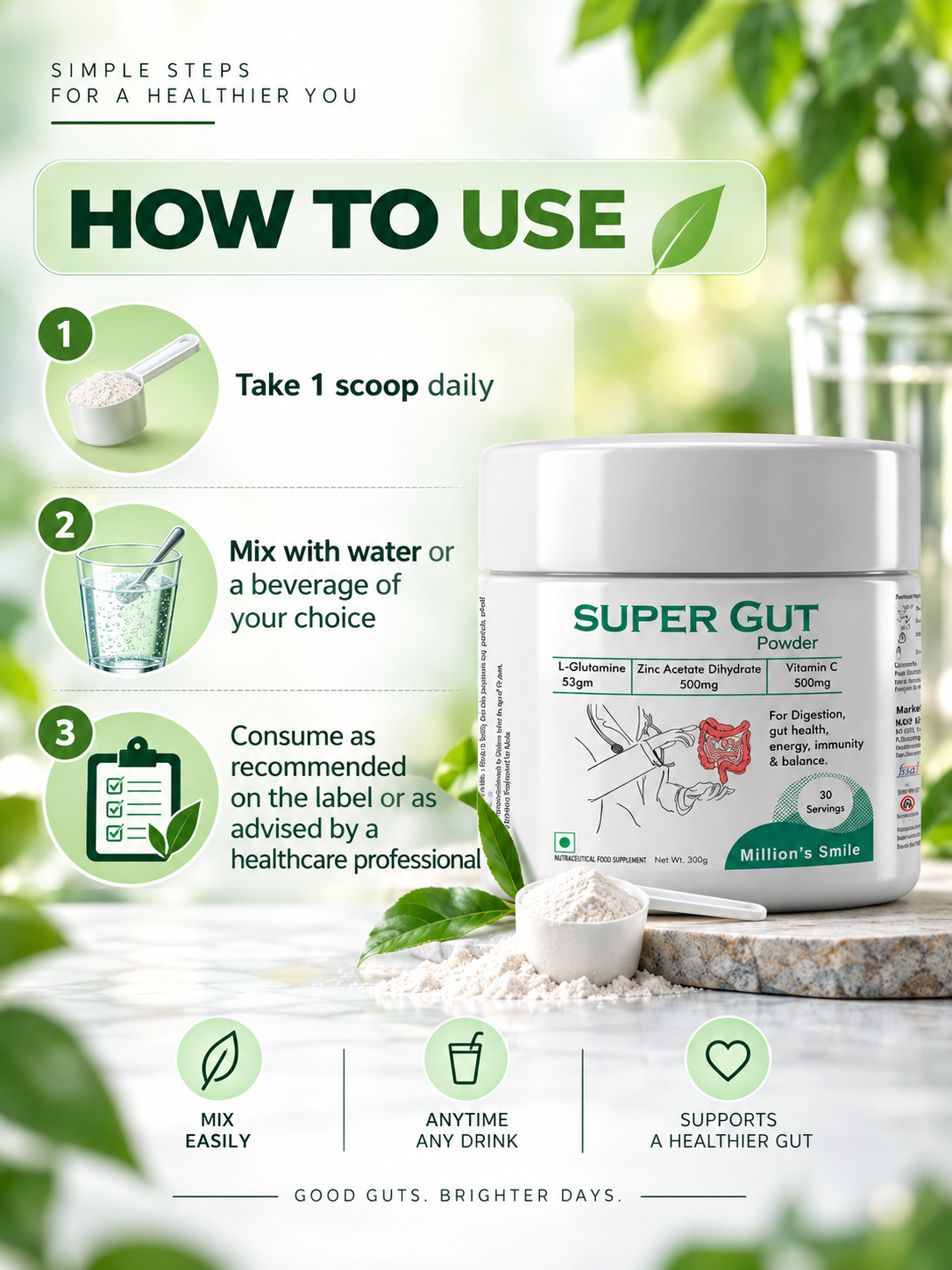 MS - Super Gut Powder – 30 Servings