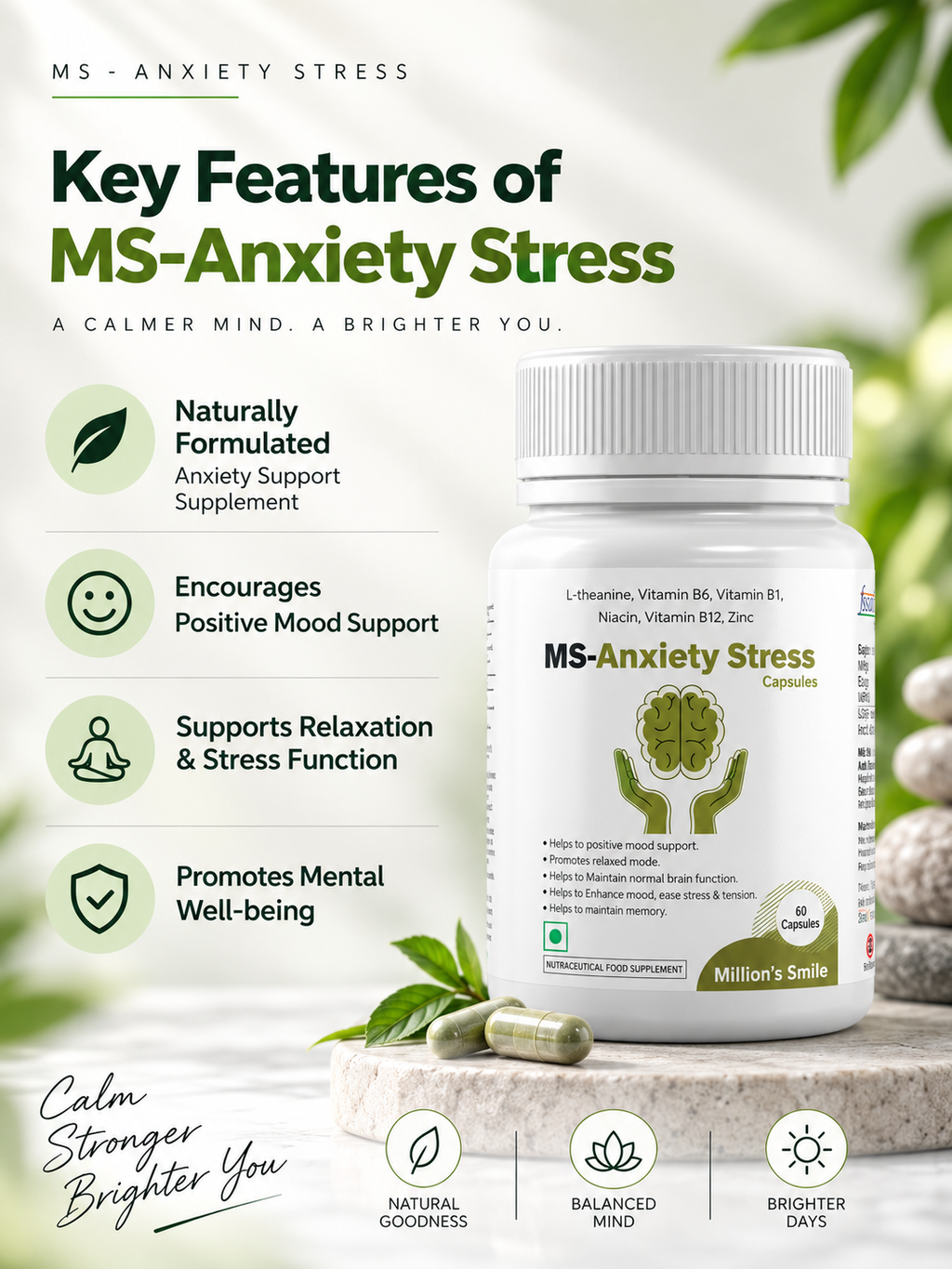 MS-Anxiety Stress Capsules – 60 Capsules