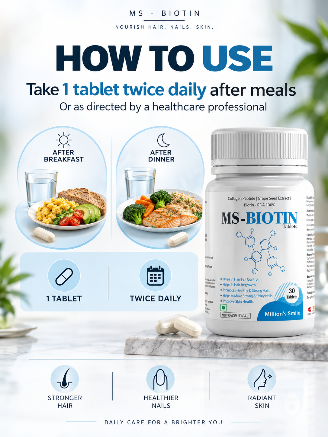 MS-Biotin Tablets – 30 Tablets