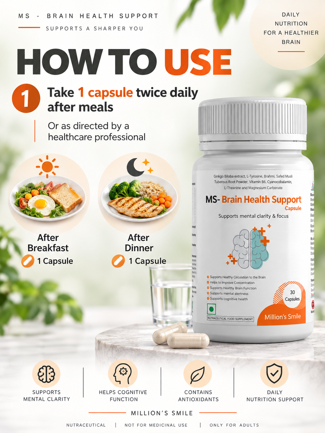 MS-Brain Health Support Capsules – 30 Capsules