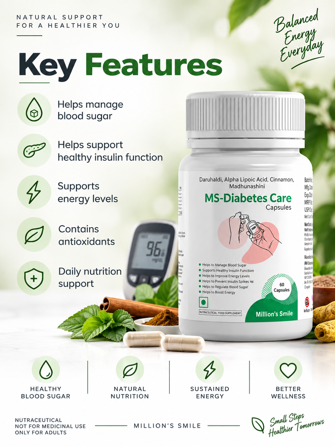 MS-Diabetes Care Capsules – 60 Capsules
