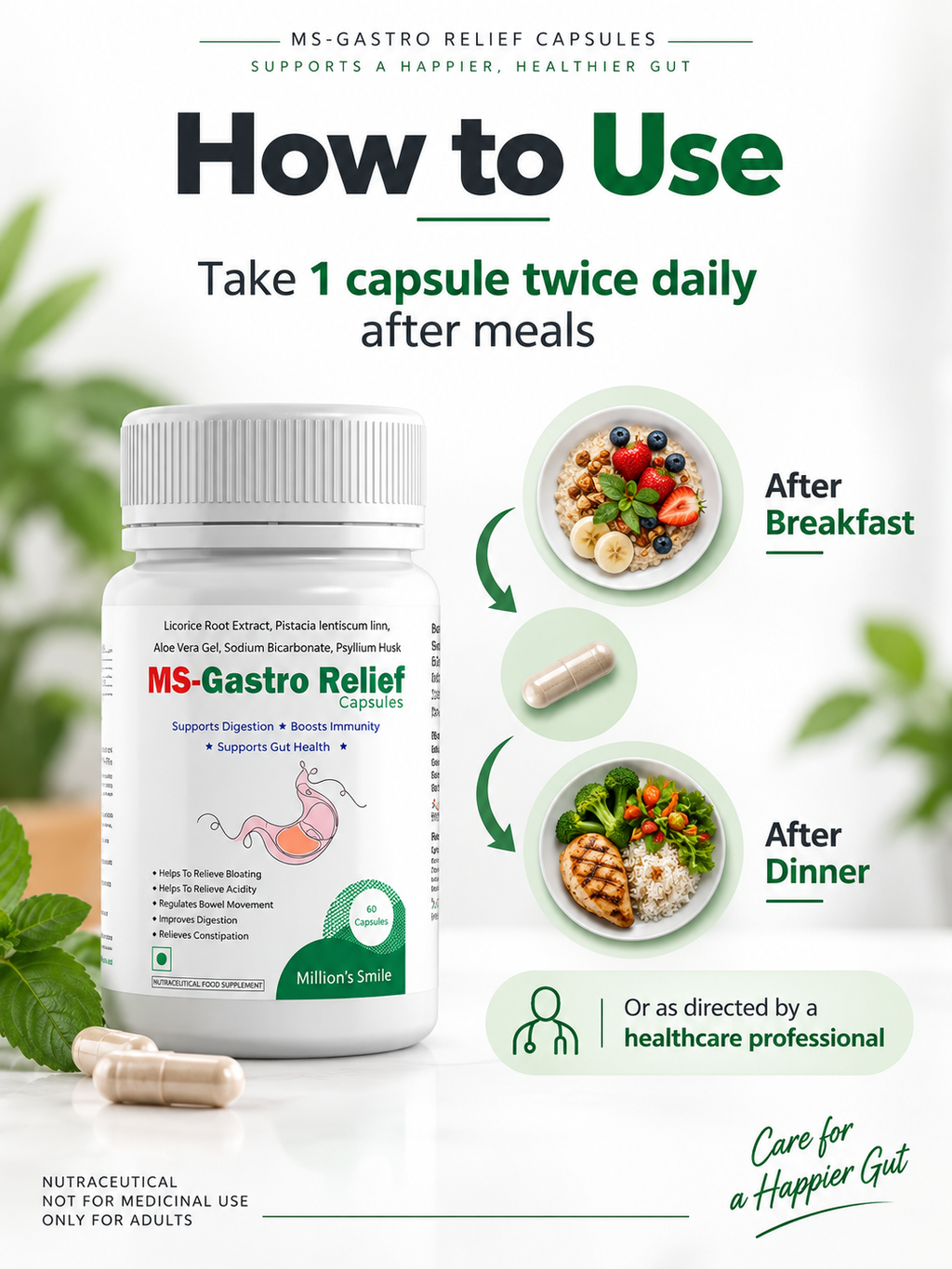 MS-Gastro Relief Capsules – 60 Capsules