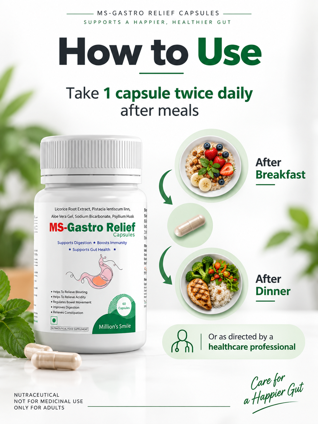 MS-Gastro Relief Capsules – 60 Capsules