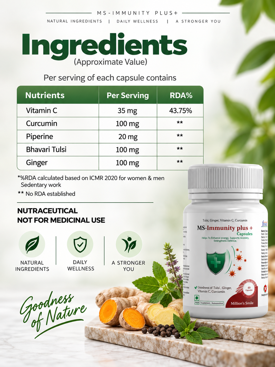 MS-Immunity Plus+ Capsules – 60 Capsules