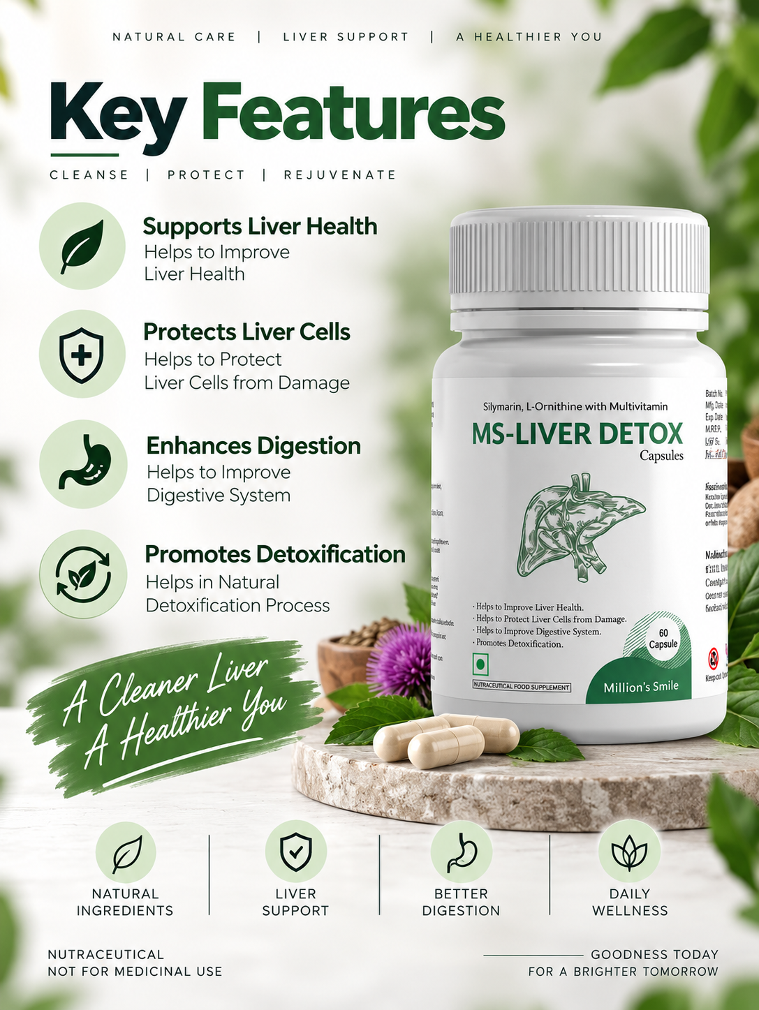 MS-Liver Detox Capsules – 60 Capsules