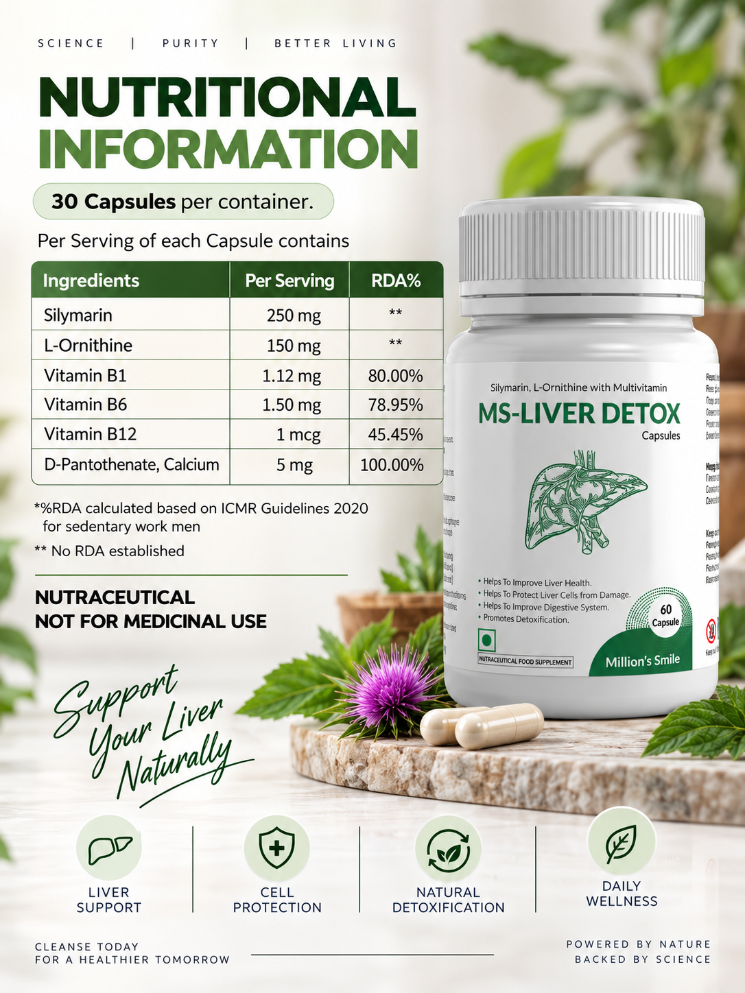 MS-Liver Detox Capsules – 60 Capsules