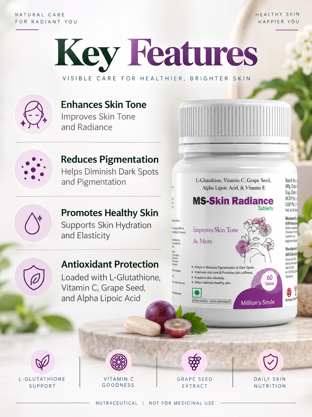 MS-Skin Radiance Tablets – 60 Tablets