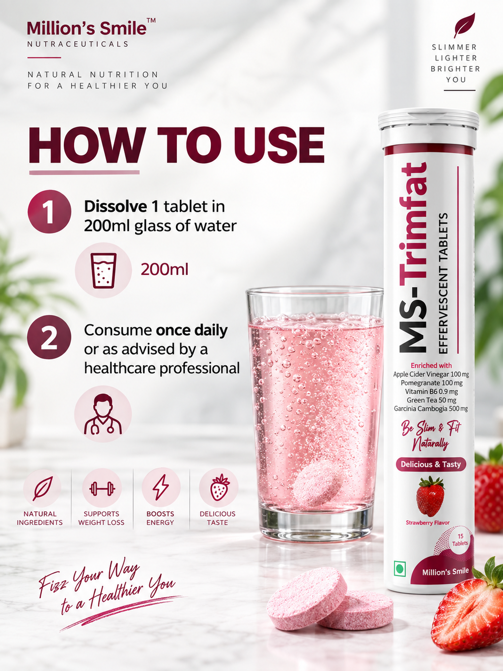 MS-Trimfat Effervescent Tablets – 15 Tablets