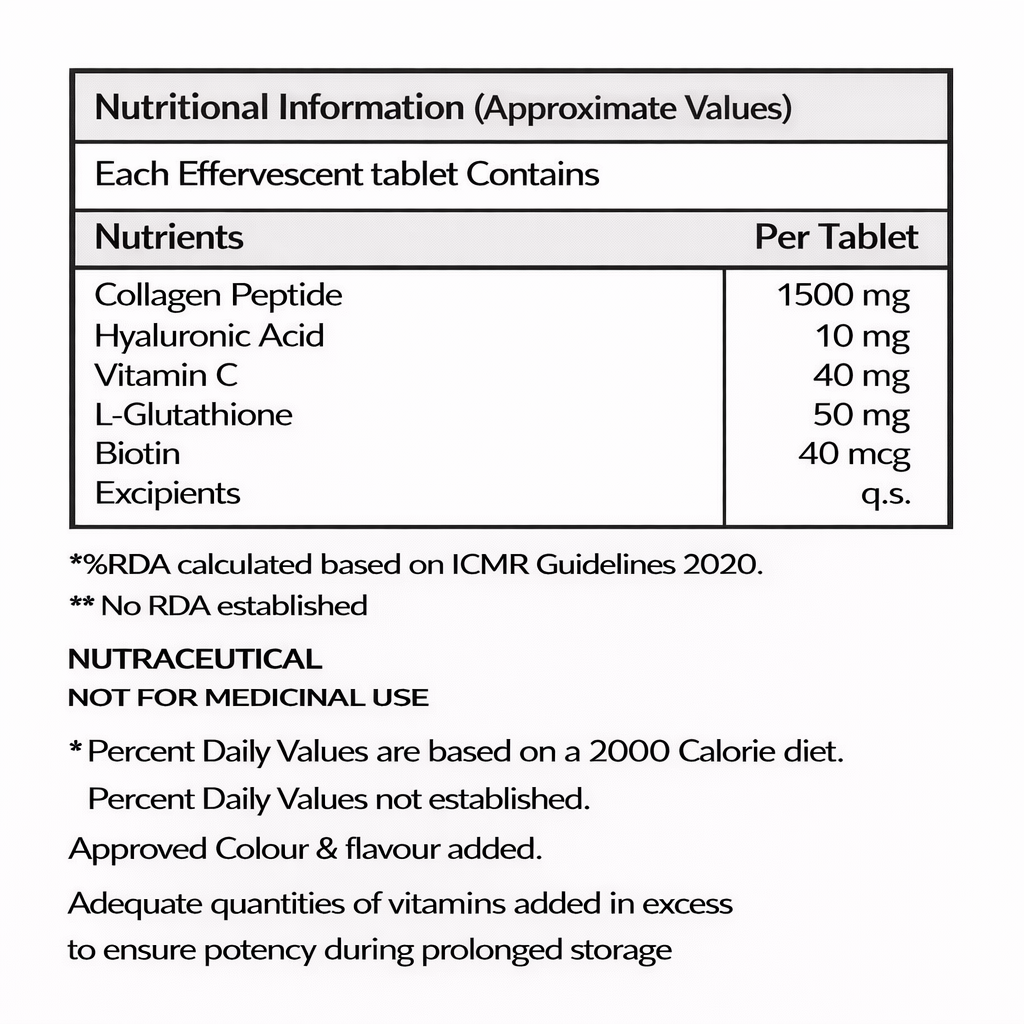 MS-Collagen Effervescent Tablets – Strawberry Flavour (15 Tablets)