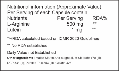 MS - L-Arginine Capsules - 60Caps.