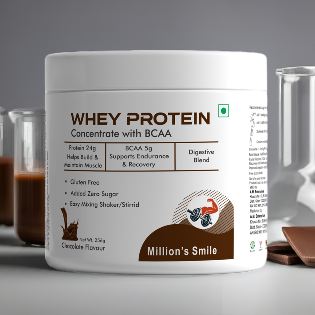 MS-Whey Protein Concentrated With BCAA Chocolate Flavoured - 256g