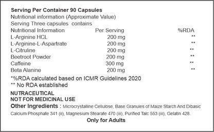 MS-Nitric Charge Capsules - 90caps.