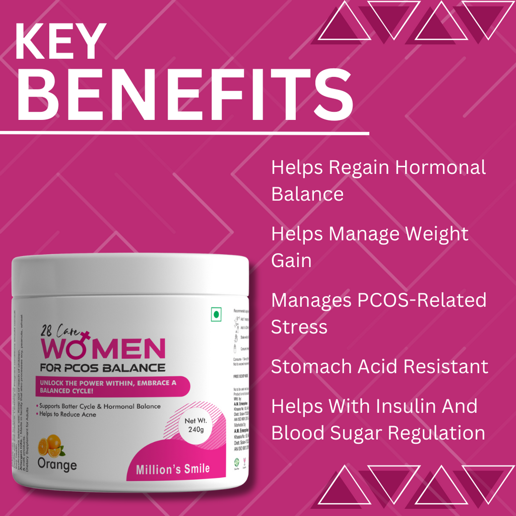 MS-28 Care Women For PCOS Balance Powder Orange Flavoured - 240g
