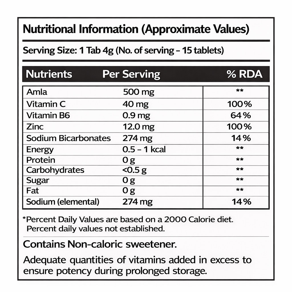 MS-Vitamin C Effervescent Tablets (15 Tablets)